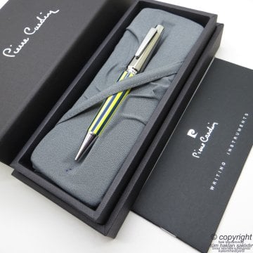 Pierre Cardin Force Sarı Lacivert Titanyum Tükenmez Kalem | İsme Özel Kalem
