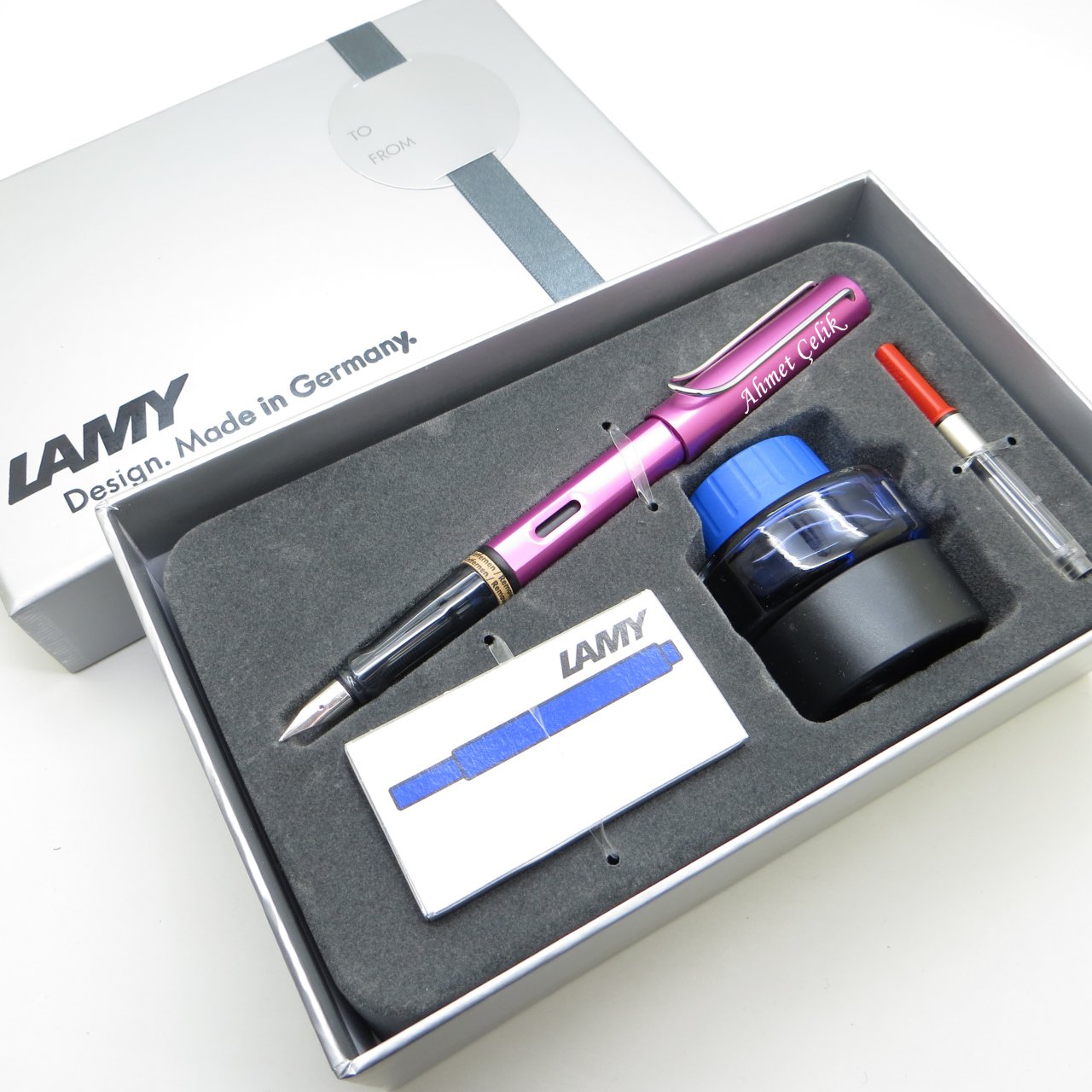 Lamy Al Star Vibrant Pembe Dolma Kalem + Piston + Mürekkep + Kartuş | Lamy Kalem | Hepsi İsme Özel