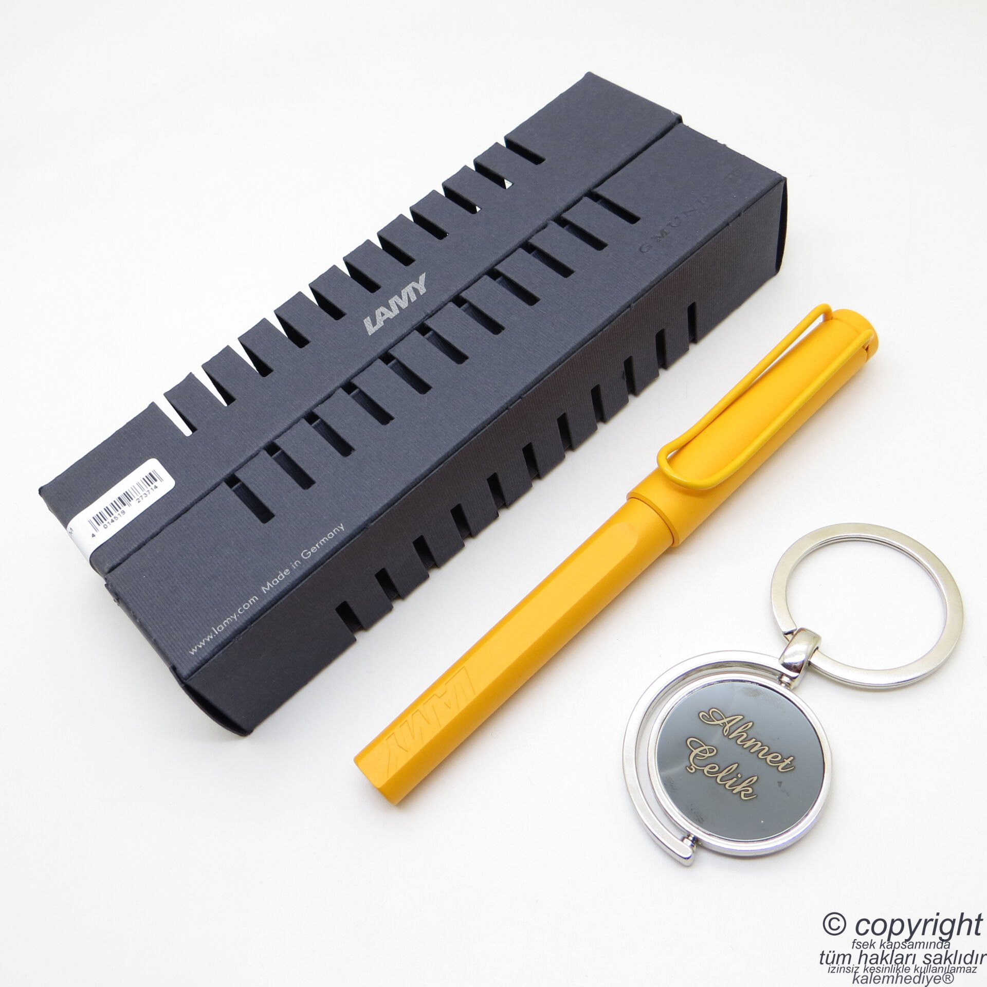 Lamy Safari Roller Kalem Mango + Kalem Kılıfı | Lamy Kalem | Hepsi İsme Özel
