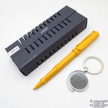 Lamy Safari Roller Kalem Mango + Kalem Kılıfı | Lamy Kalem | Hepsi İsme Özel