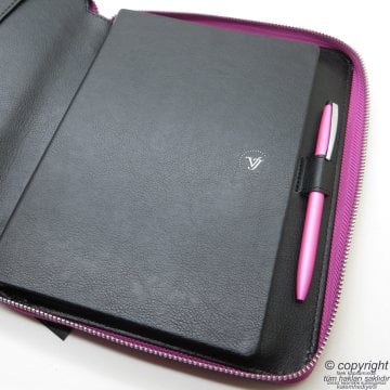 İsme Özel Fermuarlı Folder Tarihsiz Organizer ve Scrikss Kalem 15x21 | Pembe