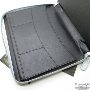 İsme Özel Fermuarlı Folder Tarihsiz Organizer ve Parker Kalem 15x21 | Soft Mavi