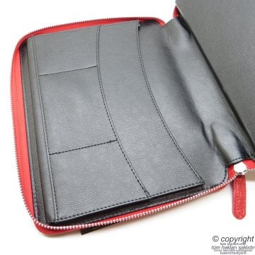 Crocodile İsme Özel Fermuarlı Folder Tarihsiz Organizer ve Roller Kalem 15x21 | Red