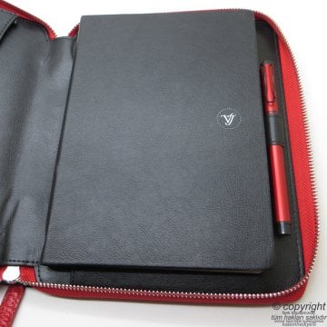 Crocodile İsme Özel Fermuarlı Folder Tarihsiz Organizer ve Roller Kalem 15x21 | Red