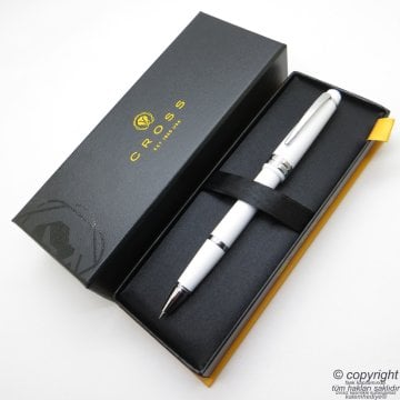 Cross Bailey Light Beyaz Krom Roller Kalem | Cross Kalem | İsme Özel Kalem