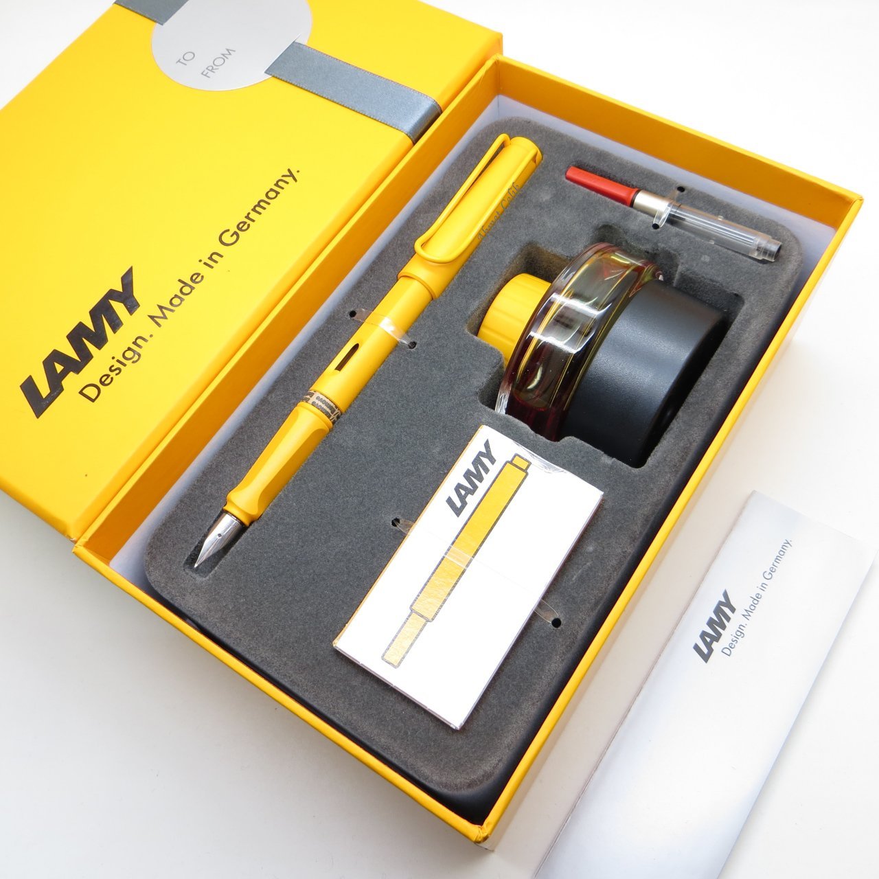 Lamy Safari Dolma Kalem Seti Mango + Piston + Mürekkep + Kartuş | Lamy Kalem | Hepsi İsme Özel