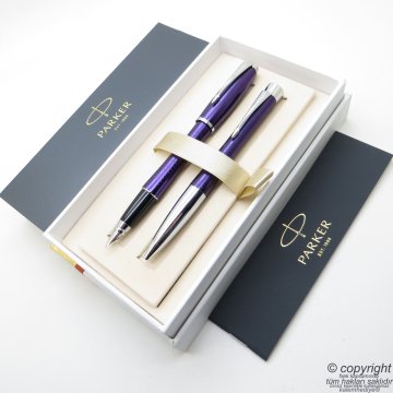Parker Urban Premium Mor Dolma Kalem + Tükenmez Kalem Set | İsme Özel Kalem | Hediyelik Kalem
