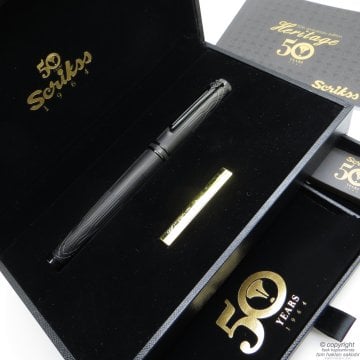 Scrikss Heritage 50.Yıl Roller Kalem Mat Siyah | Scrikss Kalem | İsme Özel Kalem | Hediyelik Kalem