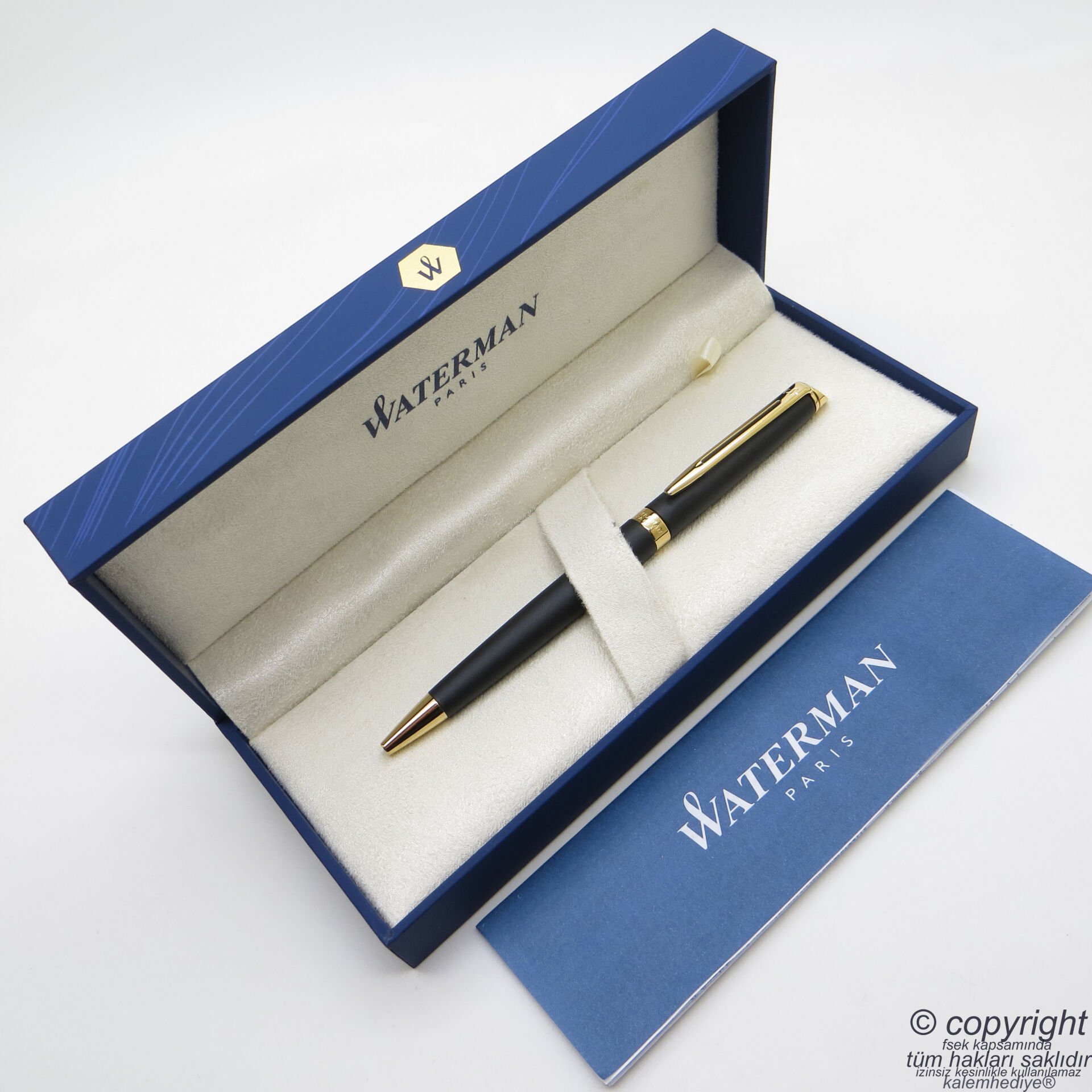Waterman Hemisphere Mat Siyah GT Tükenmez Kalem | İsme Özel Kalem | Hediye Kalem