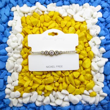 Zirkon Taşlı Gold Bileklik - Hediyelik Kutusunda