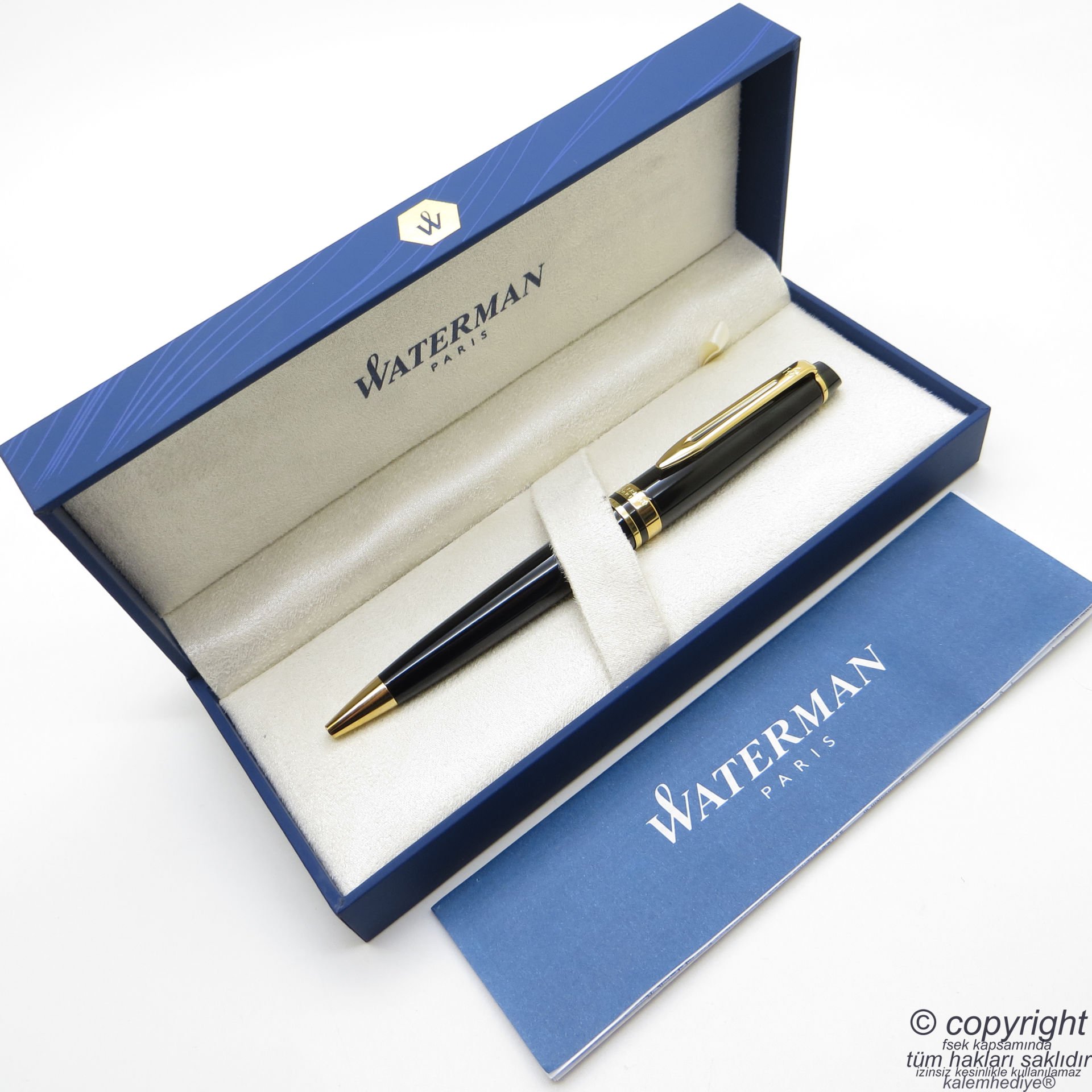 Waterman Expert Lake Siyah Altın Tükenmez Kalem | İsme Özel Kalem | Hediye Kalem