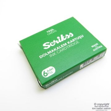 Scrikss Dolma Kalem Kartuşu Yeşil 6lı Paket