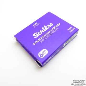 Scrikss Dolma Kalem Kartuşu Mor 6lı Paket