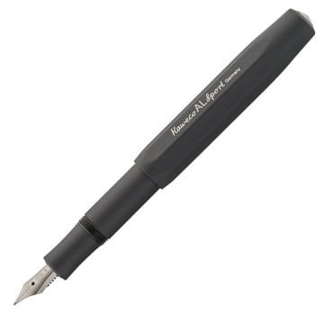 Kaweco 10000095 Al Sport Metal Siyah Dolma Kalem Medium Uç | İsme Özel Kalem
