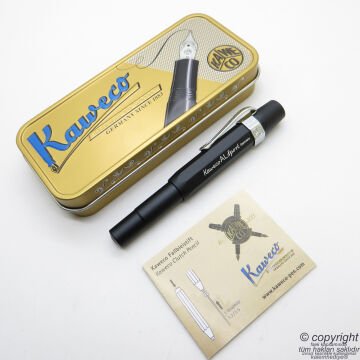 Kaweco 10000095 Al Sport Metal Siyah Dolma Kalem Medium Uç | İsme Özel Kalem