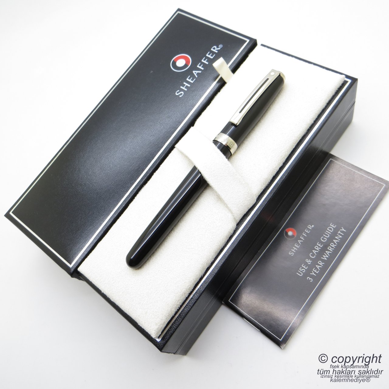 Sheaffer Prelude Siyah Krom Dolma Kalem | İsme Özel Kalem