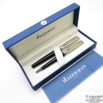 Waterman Expert Siyah Krom Tükenmez Kalem + Versatil Kalem Set | İsme Özel Kalem | Hediye Kalem