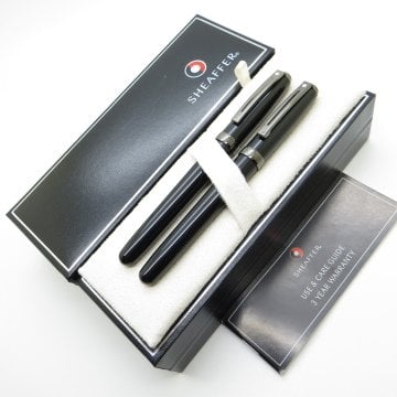 Sheaffer Prelude Titanyum Siyah Dolma Kalem + Roller Kalem | İsme Özel Kalem