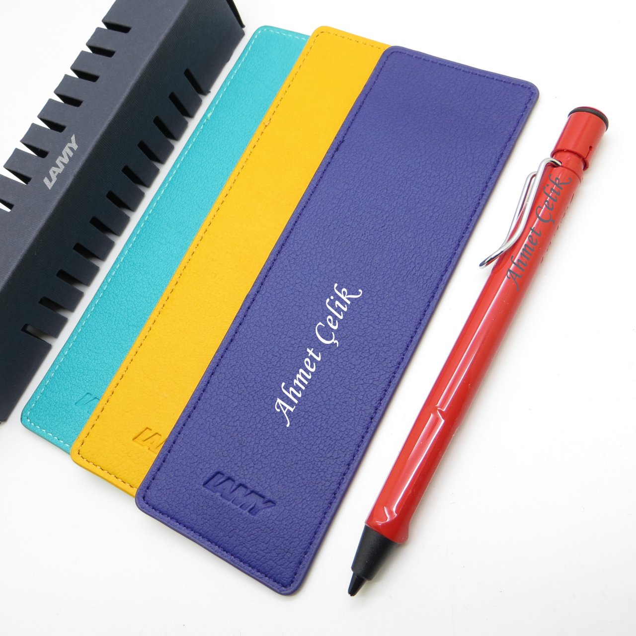 Lamy Safari 05mm Versatil Kalem Kırmızı + Kalem Kılıfı | Lamy Kalem | Hepsi İsme Özel