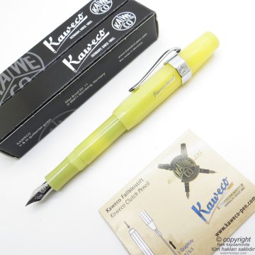 Kaweco 10001835 Frosted Sport Dolma Kalem Açık Sarı | İsme Özel Kalem