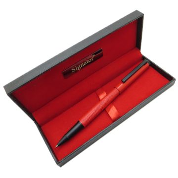Signator® T421 Kırmızı Siyah Roller Kalem | İsme Özel Kalem | Hediyelik Kalem