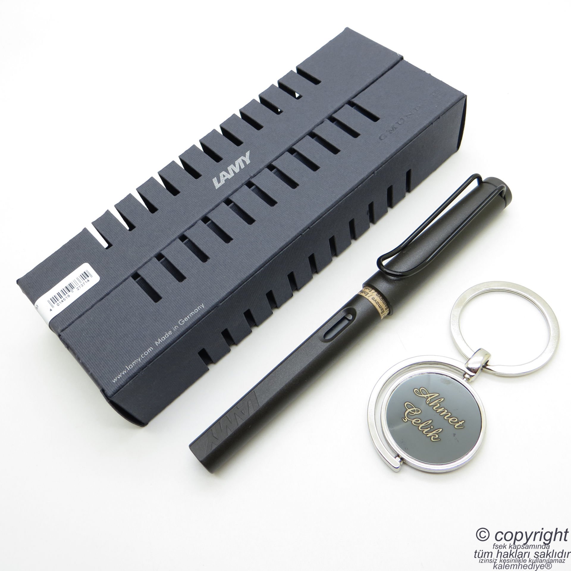 Lamy Safari Dolma Kalem Mat Siyah + Anahtarlık | Lamy Kalem | Hepsi İsme Özel