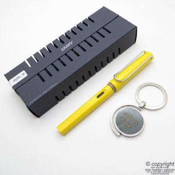 Lamy Safari Dolma Kalem Parlak Sarı + Anahtarlık | Lamy Kalem | Hepsi İsme Özel
