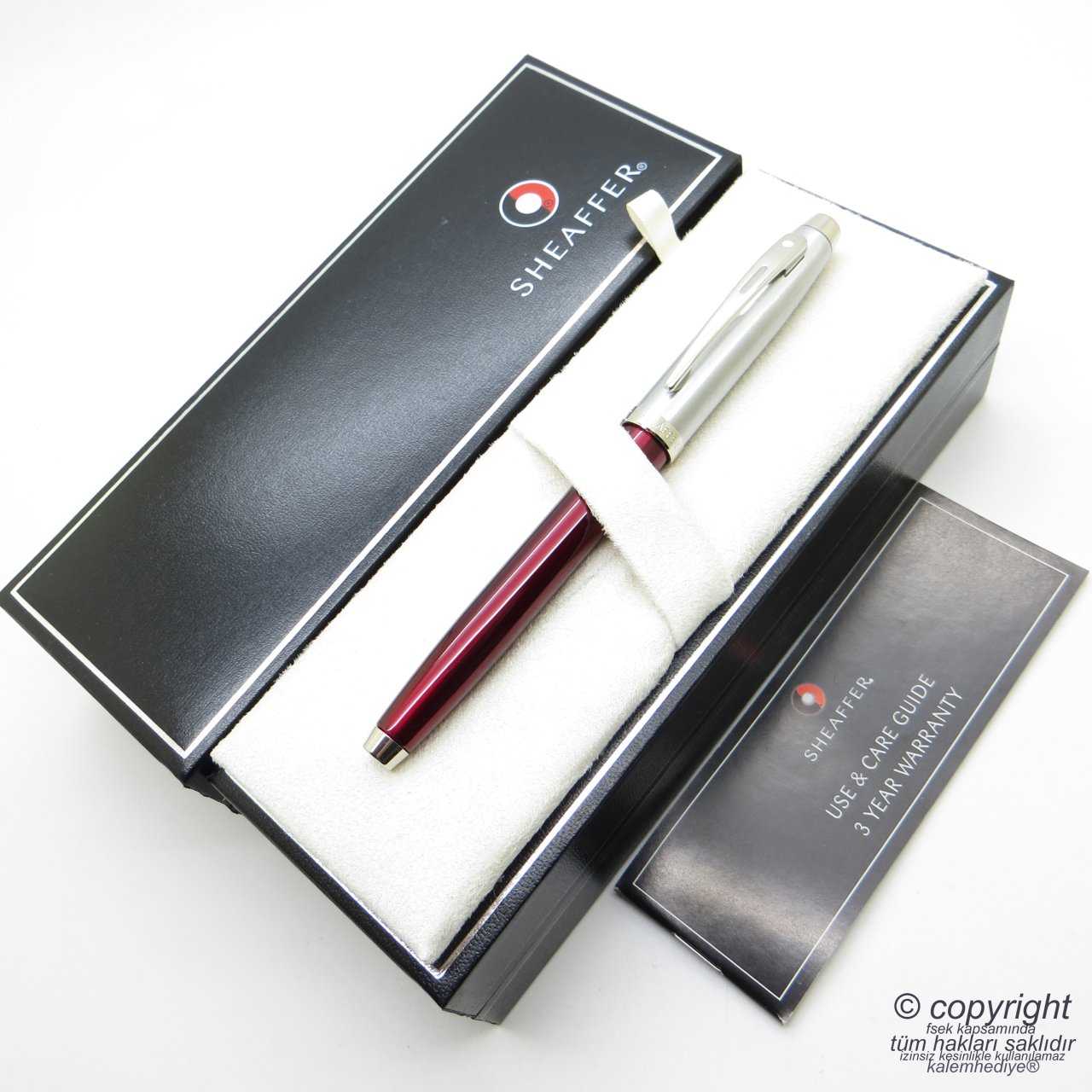 Sheaffer 100 Kırmızı Dolma Kalem | İsme Özel Kalem