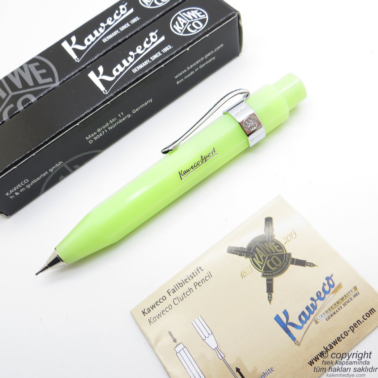 Kaweco 10001885 Frosted Sport 0.7 Versatil Kalem Limon | İsme Özel Kalem