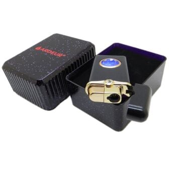 Ardeur® Ventis Lacivert Gold Işıklı İsme Özel Çakmak | Hediyelik Çakmak