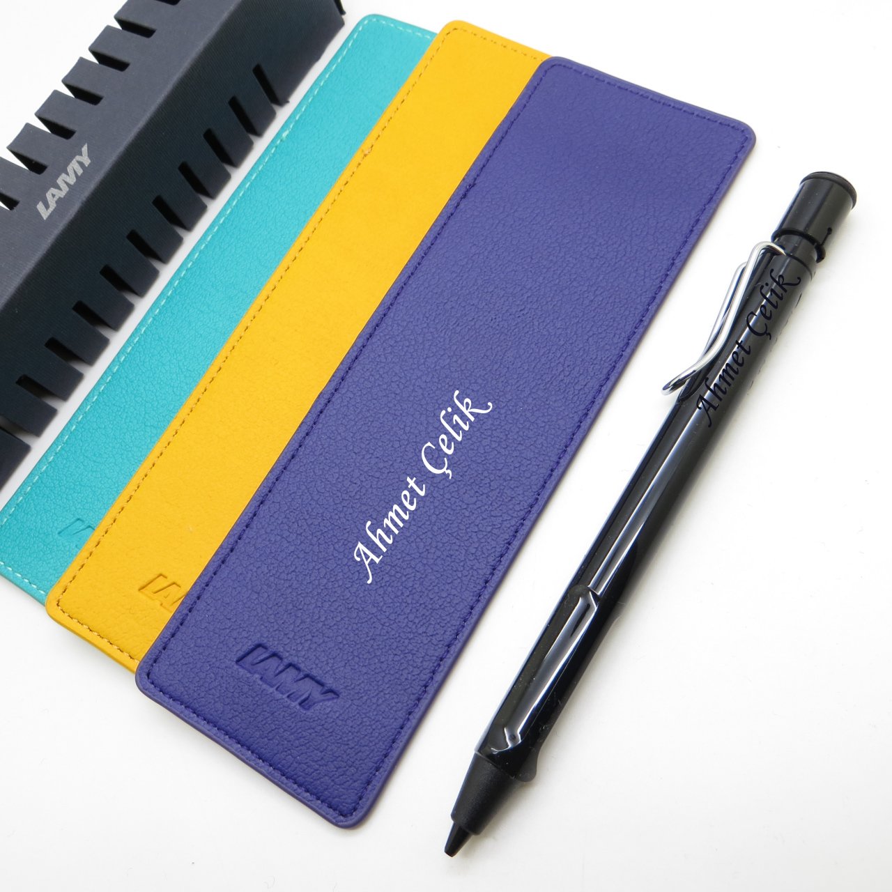 Lamy Safari 0,5mm Versatil Kalem Parlak Siyah + Kalem Kılıfı | Lamy Kalem | Hepsi İsme Özel