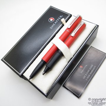 Sheaffer Award Kırmızı Roller Kalem + Tükenmez Kalem | İsme Özel Kalem