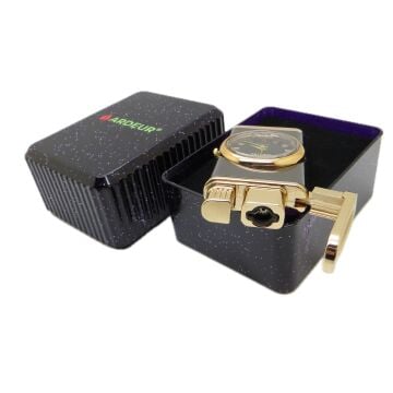 Ardeur® Lucian Titanyum Gold Saatli İsme Özel Çakmak | Hediyelik Çakmak