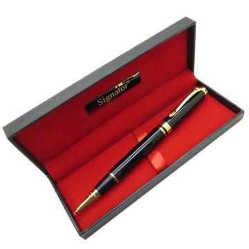 Signator® T438 Siyah Gold Roller Kalem | İsme Özel Kalem | Hediyelik Kalem