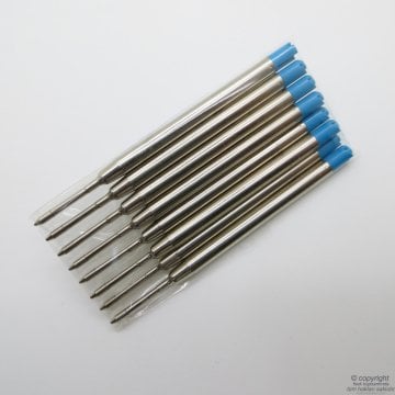 Parker Tipi Yedek Mavi 8'li Paket - Basmalı Mekanizmalı Kalem Ucu