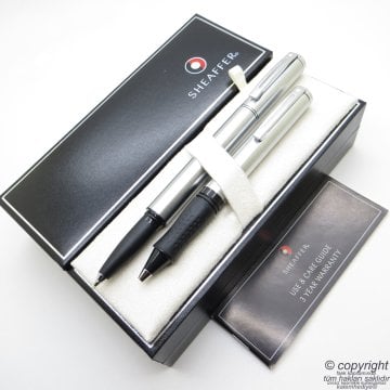 Sheaffer Award Krom Roller Kalem + Tükenmez Kalem Seti | İsme Özel Kalem