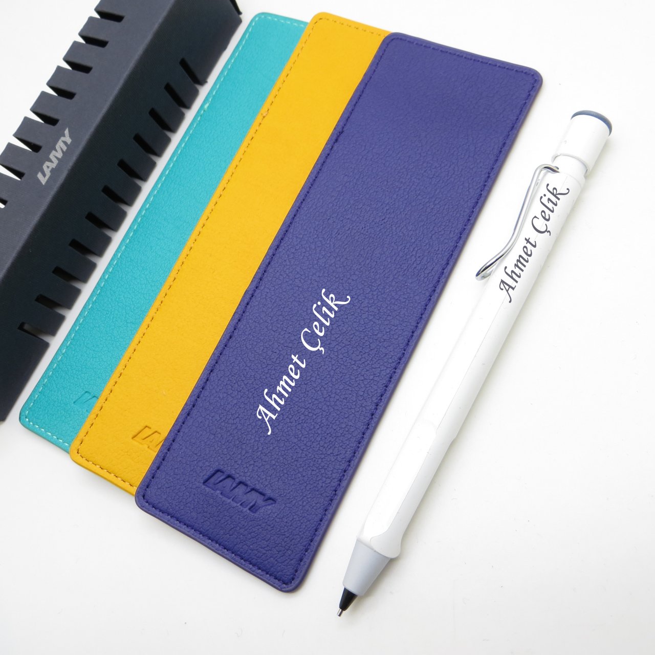 Lamy Safari 0,5mm Versatil Kalem Beyaz + Kalem Kılıfı | Lamy Kalem | Hepsi İsme Özel