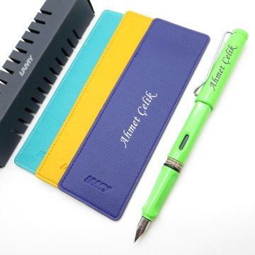 Lamy Safari Dolma Kalem Elma Yeşili + Anahtarlık | Lamy Kalem | İsme Özel Kalem