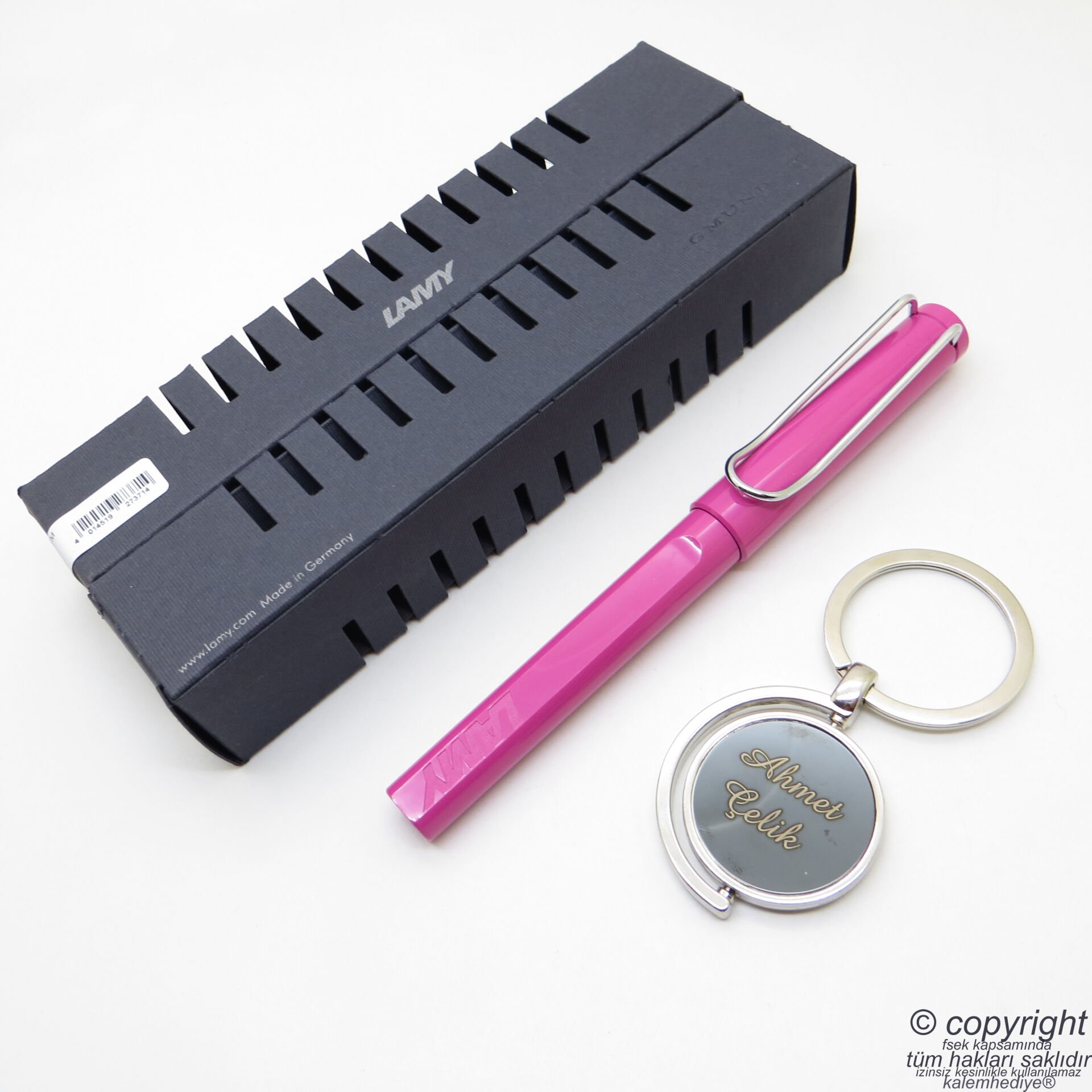Lamy Safari Roller Kalem Pembe + Kalem Kılıfı | Lamy Kalem | Hepsi İsme Özel