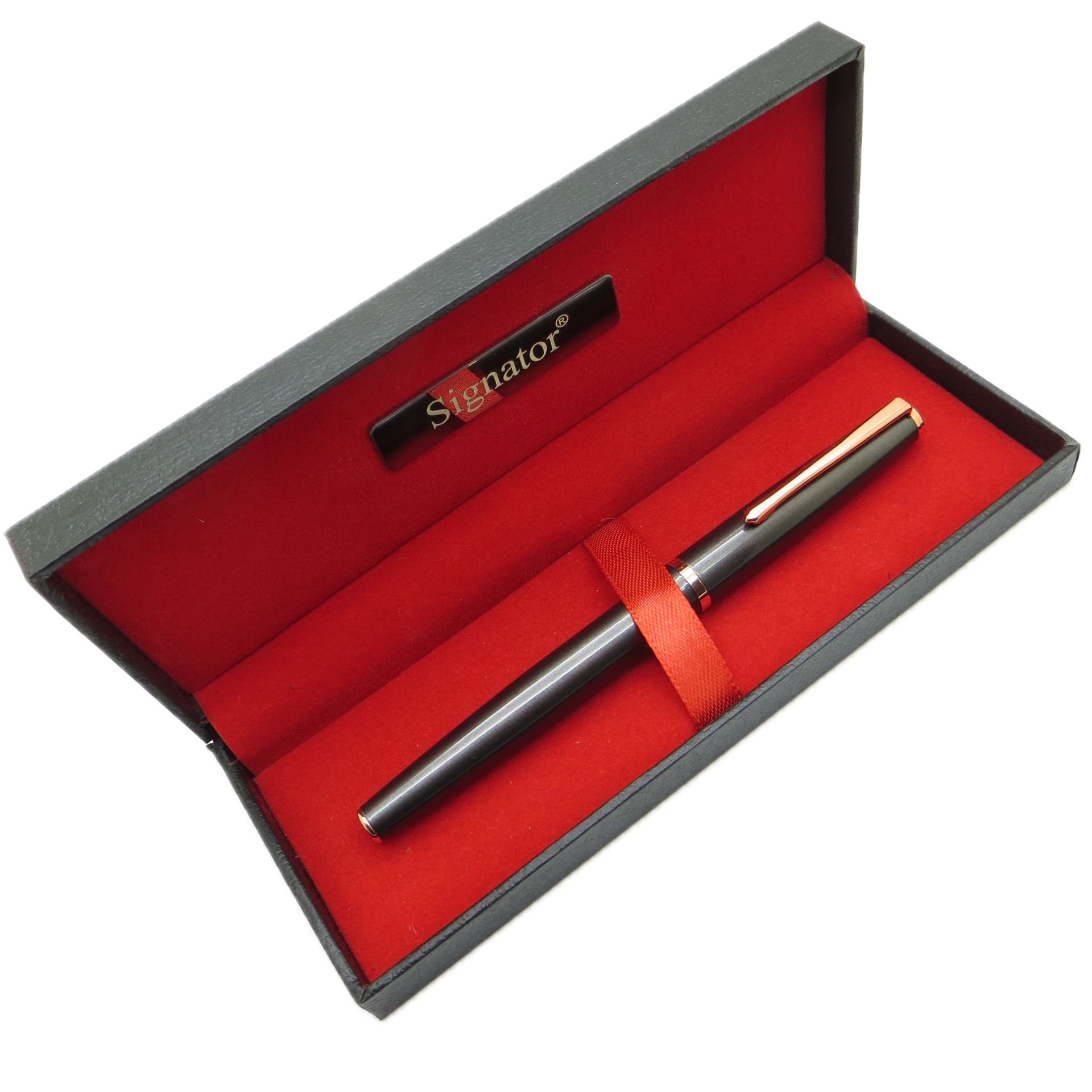 Signator® T457 Koyu Füme Rose Gold Roller Kalem | İsme Özel Kalem | Hediyelik Kalem