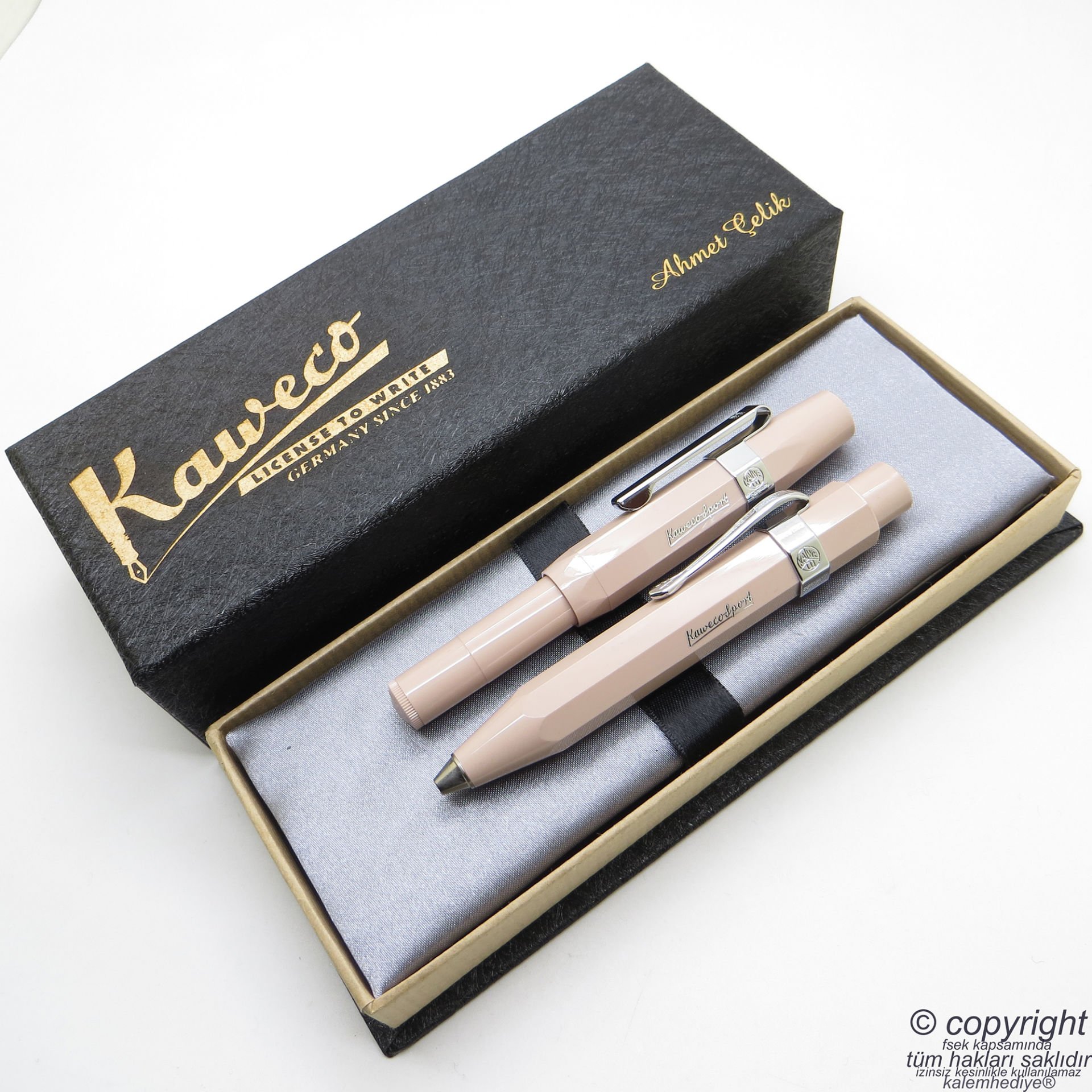 Kaweco Sport Kalem Seti Macchiato | Roller Kalem + Tükenmez Kalem Set | İsme Özel Kalem