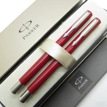 Parker Vector Bordo Dolma Kalem + Roller Kalem | İsme Özel Kalem | Hediyelik Kalem