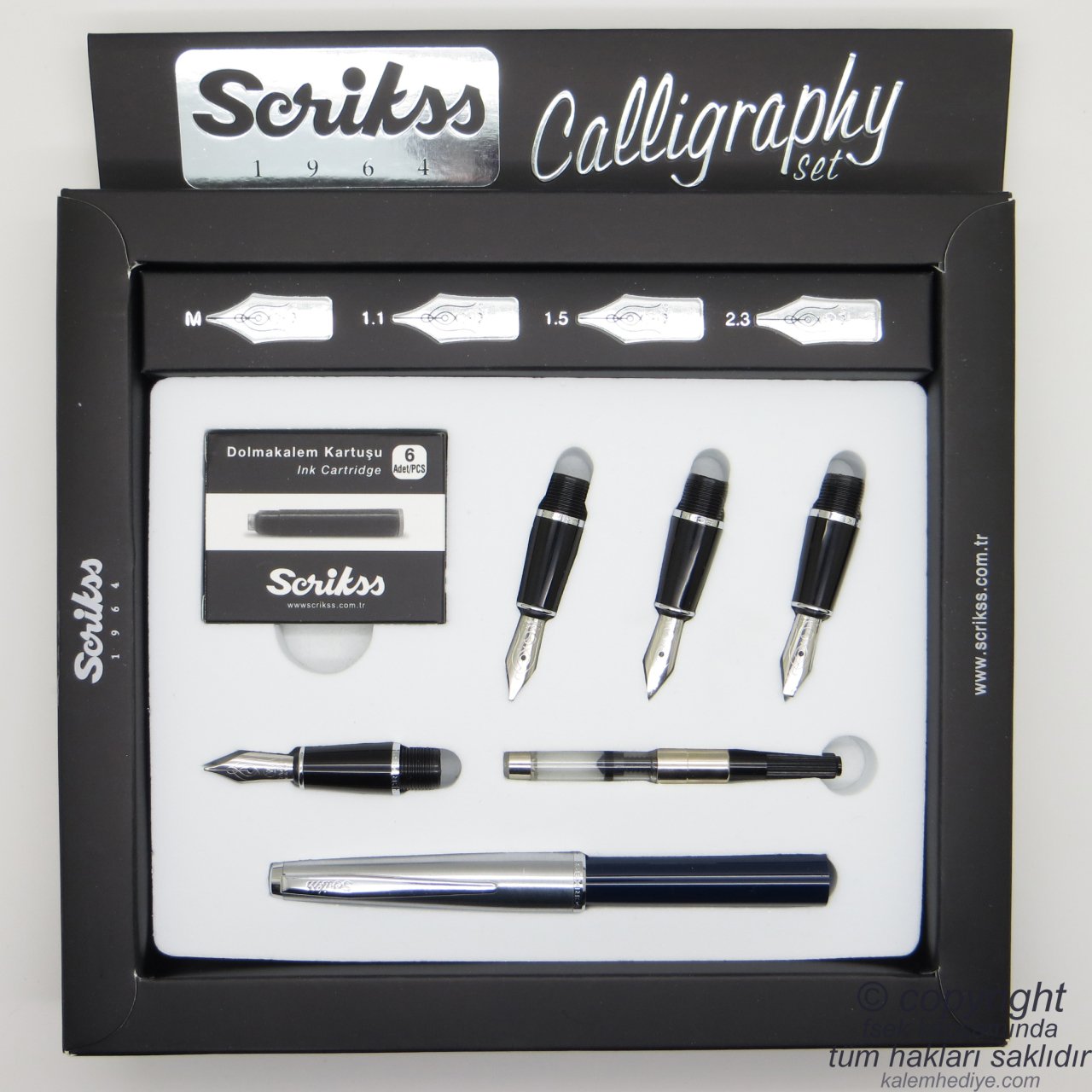 Scrikss Kaligrafi Seti Metal - Lacivert | Scrikss Calligraphy