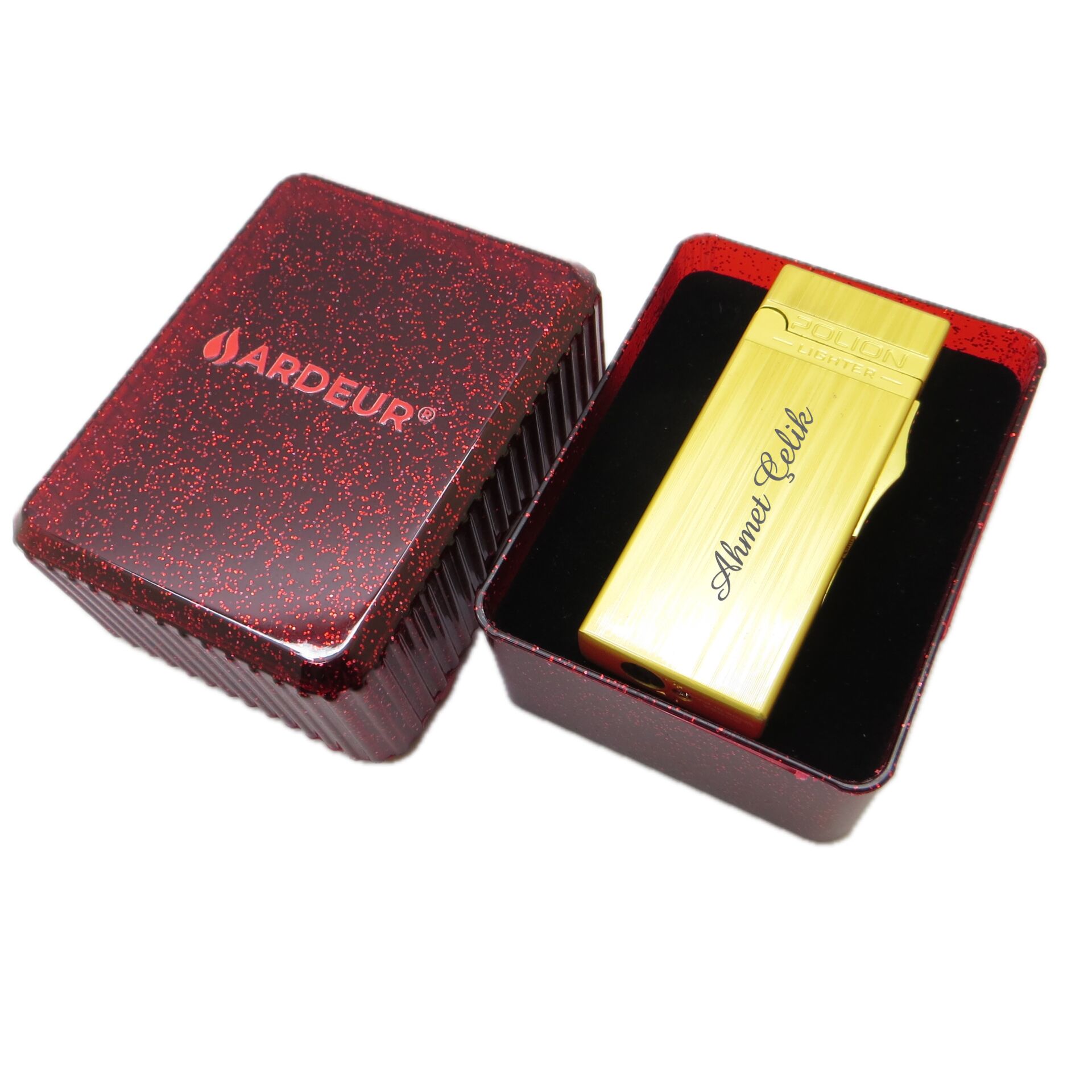 Ardeur® Neron Gold İsme Özel Çakmak | Hediyelik Çakmak