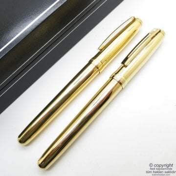 Sheaffer Prelude 23 Ayar Altın Kaplama Dolma Kalem + Roller Kalem Set | İsme Özel Kalem Seti
