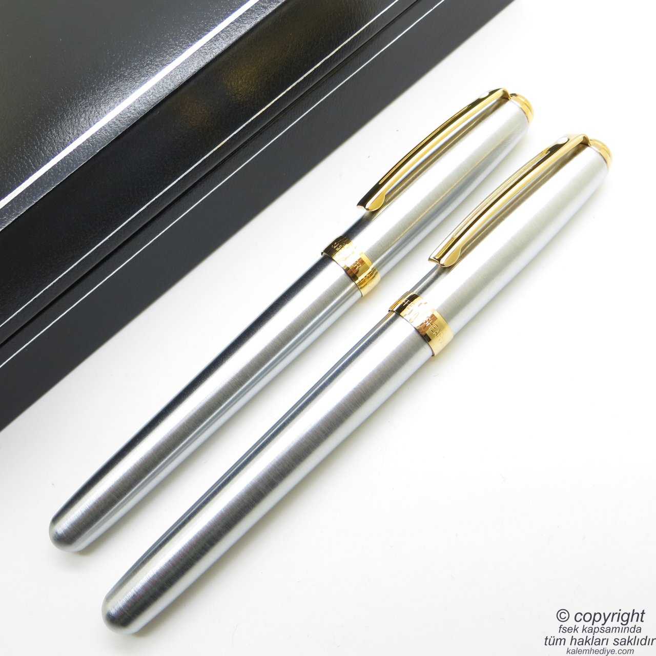 Sheaffer Prelude Krom Altın Dolma Kalem + Roller Kalem Set | İsme Özel Kalem Seti