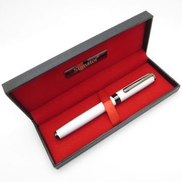 Signator® T464 Titanyum Beyaz Roller Kalem | İsme Özel Kalem | Hediyelik Kalem