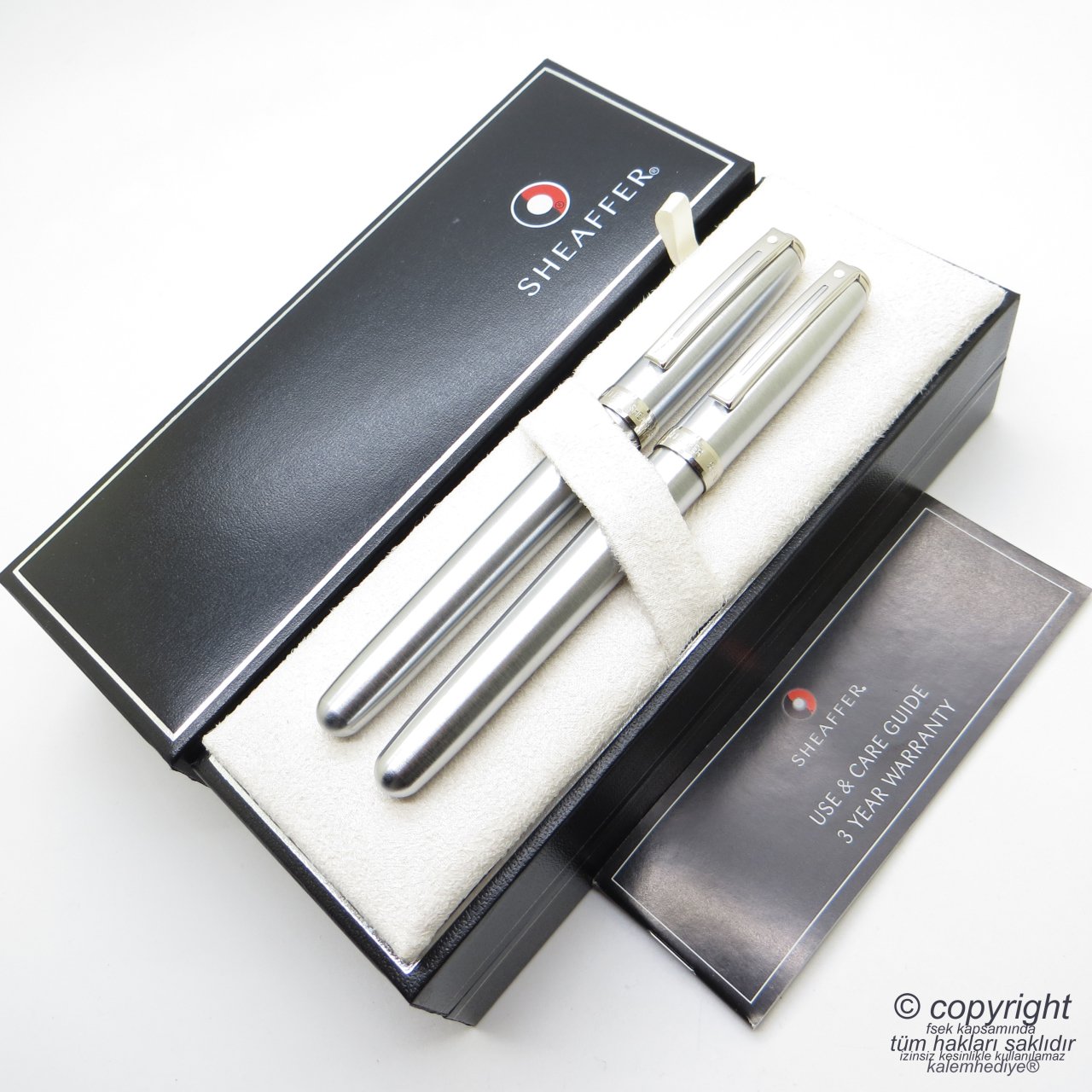 Sheaffer Prelude Krom Dolma Kalem + Roller Kalem Set | İsme Özel Kalem Seti