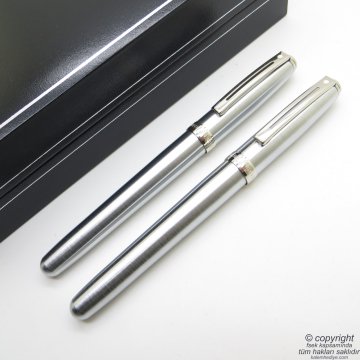 Sheaffer Prelude Krom Dolma Kalem + Roller Kalem Set | İsme Özel Kalem Seti