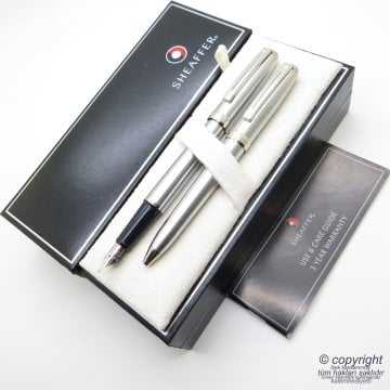 Sheaffer Prelude Krom Dolma Kalem + Tükenmez Kalem Set | İsme Özel Kalem Seti